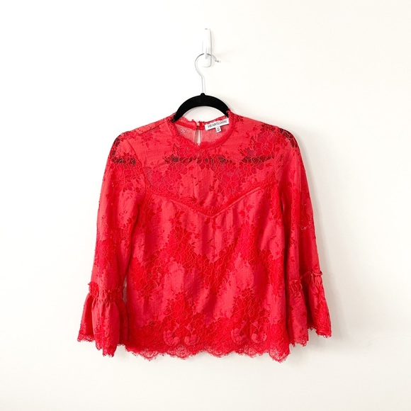 REVOLVE Heartloom Naomi Red Lace Blouse Size XS - Picture 5 of 9